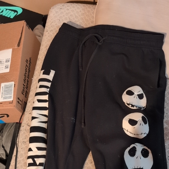 Black Nightmare Before Christmas Joggers - Picture 1 of 2